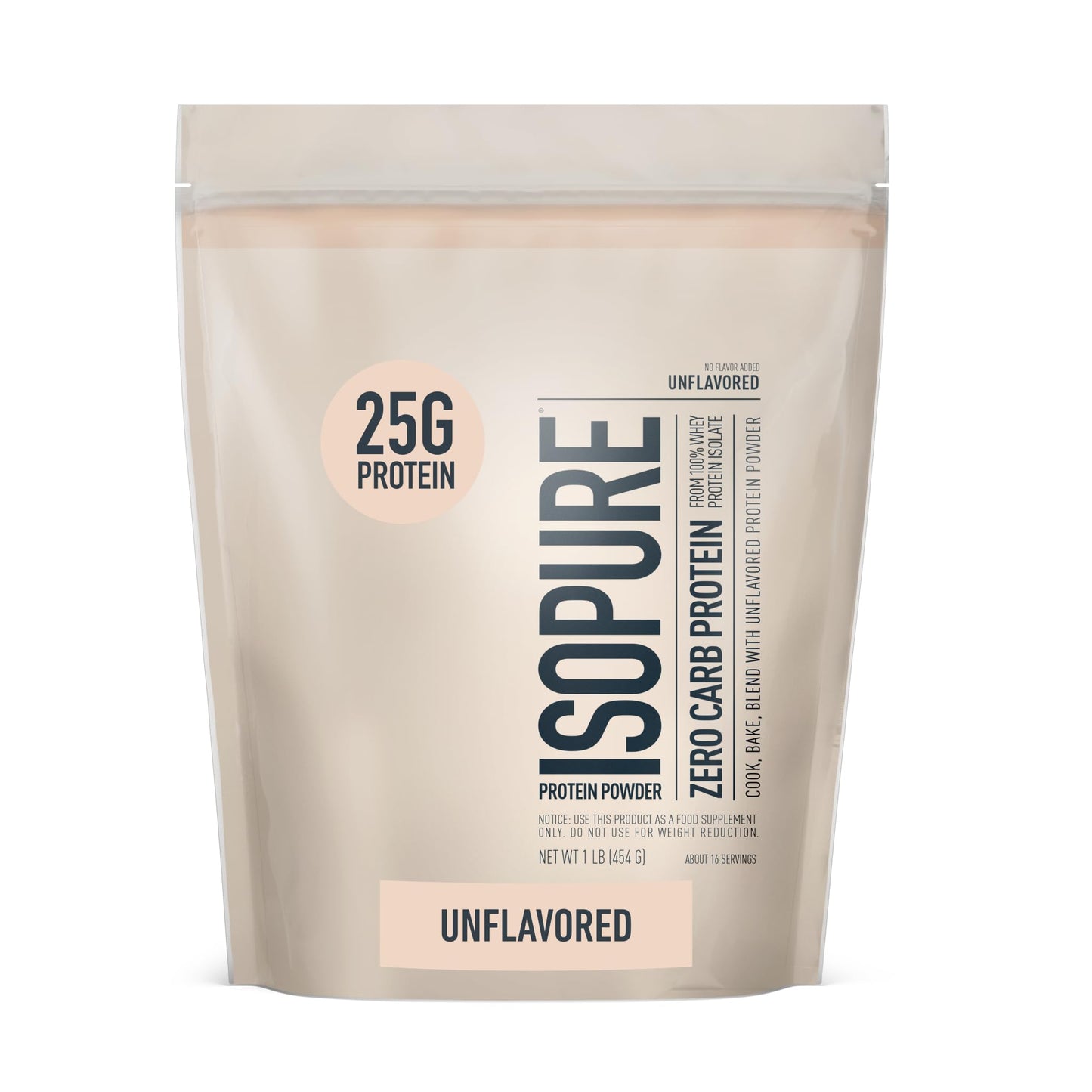 Isopure Unflavored Protein, Whey Isolate, 25g Protein, Zero Carb & Keto Friendly IsopureUS supplements