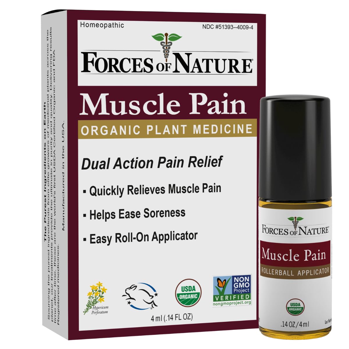 Forces of Nature - Natural, Organic Muscle Pain Relief (4ml) (Packaging May Vary) Forces of NatureAu supplements