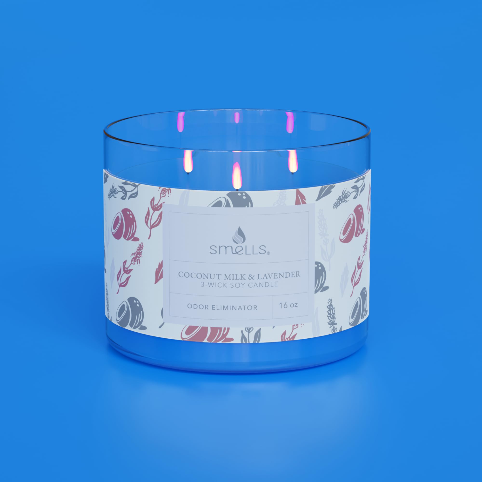 Smells - Odor Eliminator - Premium Soy Wax Jar Scented Candle 12oz. and 16oz. - 100% Cotton Single Wick SmellSAu supplements
