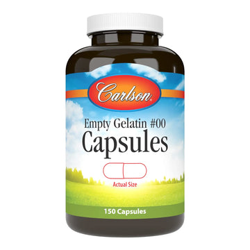 Carlson - Empty Gelatin #00 Capsules, Easy to Separate & Fill, 150 capsules CarlsonAu supplements