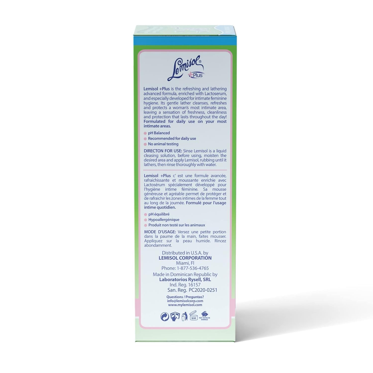 Lemisol Plus Feminine Wash 16 oz (Pack of 5) LemisolAu supplements