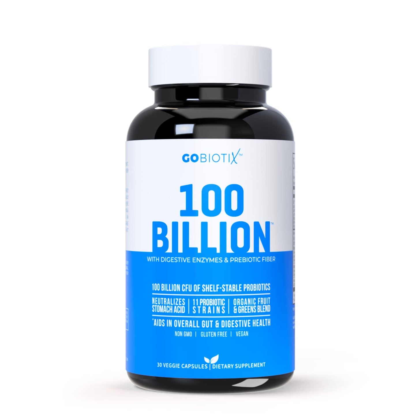 100 Billion - Probiotics and Prebiotics Supplement Pills - Digestive Enzymes and Prebiotic GOBIOTIXUS supplements