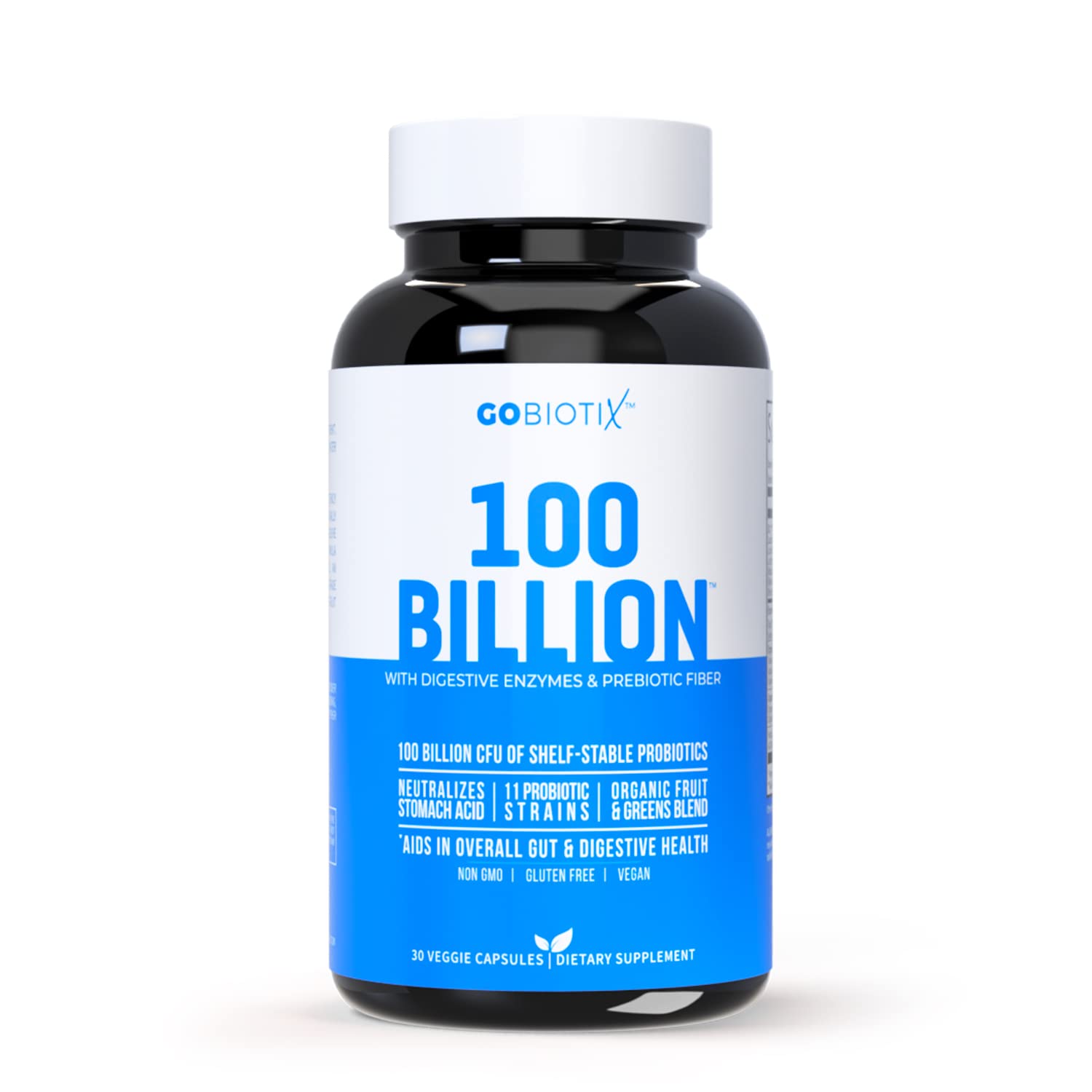 100 Billion - Probiotics and Prebiotics Supplement Pills - Digestive Enzymes and Prebiotic GOBIOTIXAu supplements