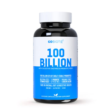 100 Billion - Probiotics and Prebiotics Supplement Pills - Digestive Enzymes and Prebiotic GOBIOTIXAu supplements