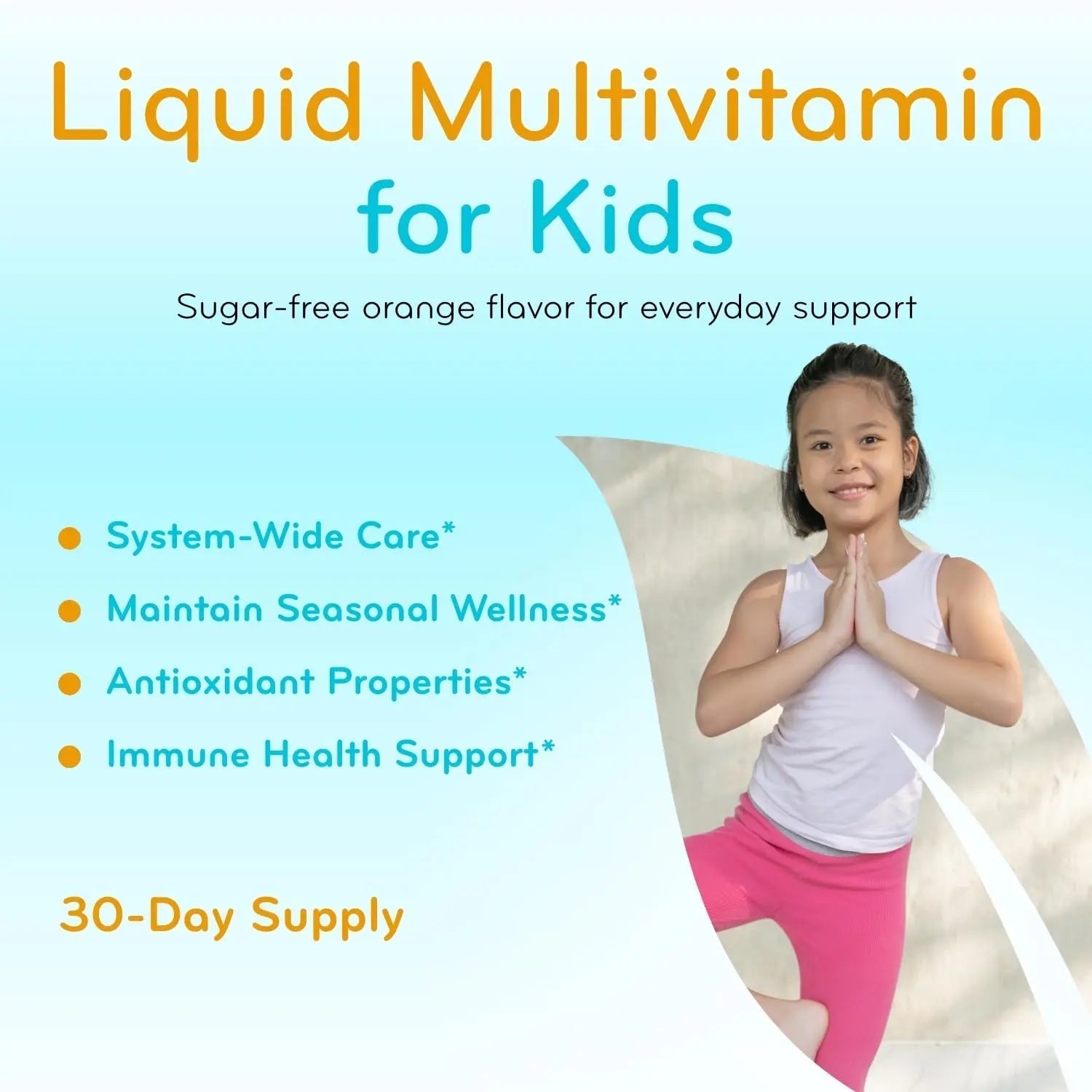 Sugar Free Liquid Multivitamin for Kids - High Absorption Kids Liquid Multivitamin with Vitamins A C D E & B Complex Plus Quercetin Immune Support Complex Clear FormulasAu supplements