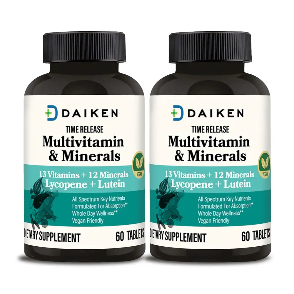 DAIKEN Mini Multivitamin, 60 Tablets, Enhanced with Lutein, Lycopene & Folic Acid, Time Released Multivitamin DAIKENAu supplements