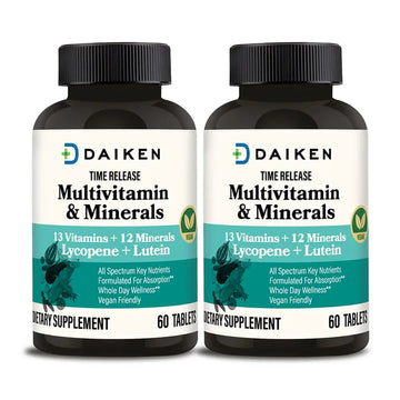 DAIKEN Mini Multivitamin, 60 Tablets, Enhanced with Lutein, Lycopene & Folic Acid, Time Released Multivitamin DAIKENAu supplements
