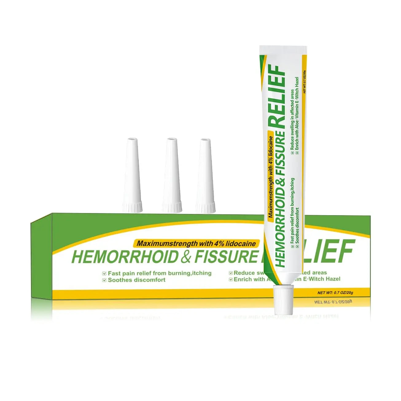 CainNeks Hemorrhoid & Fissure Relief Ointment 20g– 4% Lidocaine Maximum Strength Hemorrhoid Cream, Fast Itching Burning Swelling Relief, Herbs Fast Acting Ingredients. 0.7 oz. CainNeksAu supplements