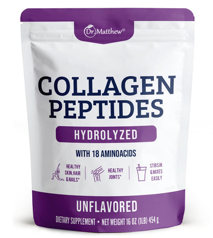 Collagen Protein Powder. Grass Fed Collagen Powder for Women & Men. Hydrolyzed Dr. MatthewUS supplements