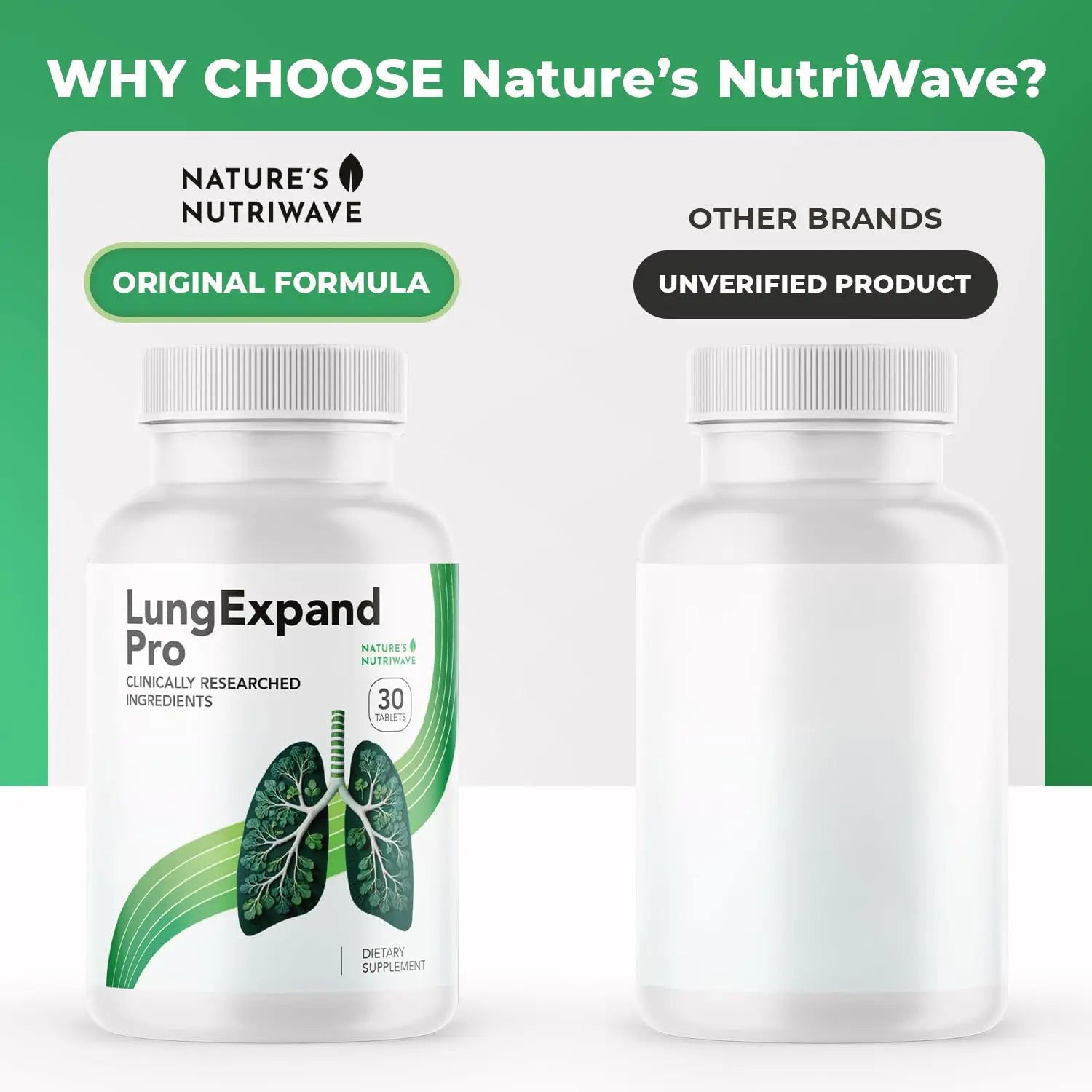 Nature’s NutriWave LungExpand Pro – Natural Daily Wellness for Overall Support – Made in USA, Non-GMO – Easy to Take – GMP Certified – 30 Tablets, 1 Month Supply Nature’s NutriWavenz supplements