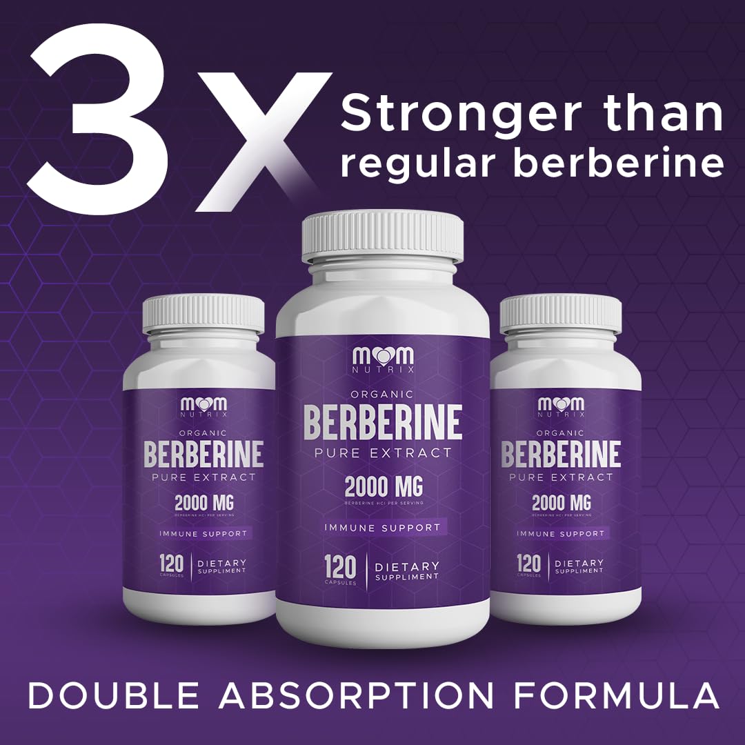 THE MONK Organic Berberine Extract 2000mg - Vegan, Non-GMO - Immune Support - Berberine HCL Supplement for Women & Men - 120 Capsules THE MONKAu supplements