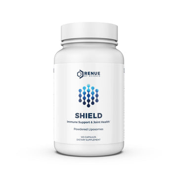 Renue By Science Shield | Liposomal Vitamin C CaAKG P.E.A Hyaluronic Acid Supplement | 120 Capsules with Vitamin C (500mg) CA AKG (150mg) Palmitoylethanolamide (75mg) HLA (75mg) | Made in The USA Renue By ScienceUS supplements
