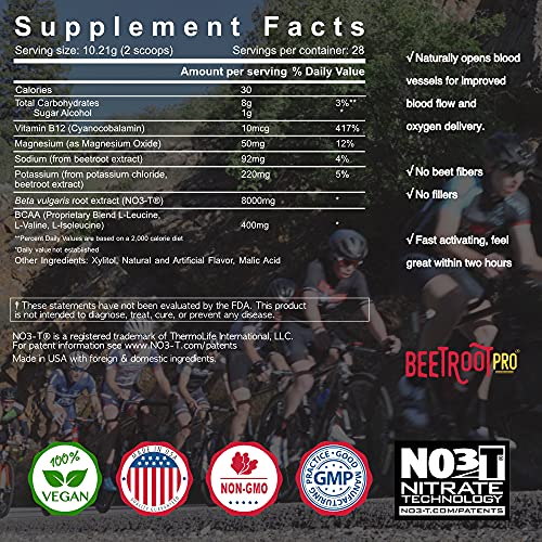 Beetroot Pro Pre-Workout Powder - 10oz, 28 Servings, Dark Cherry Flavor - Boosts Energy Beetroot ProAu supplements