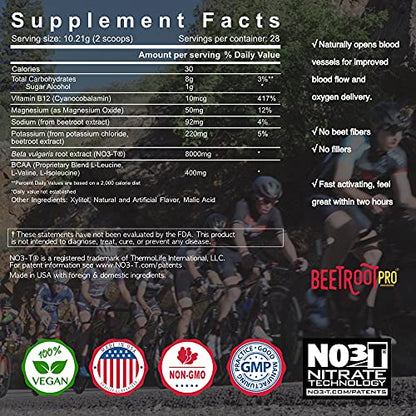 Beetroot Pro Pre-Workout Powder - 10oz, 28 Servings, Dark Cherry Flavor - Boosts Energy Beetroot ProUS supplements