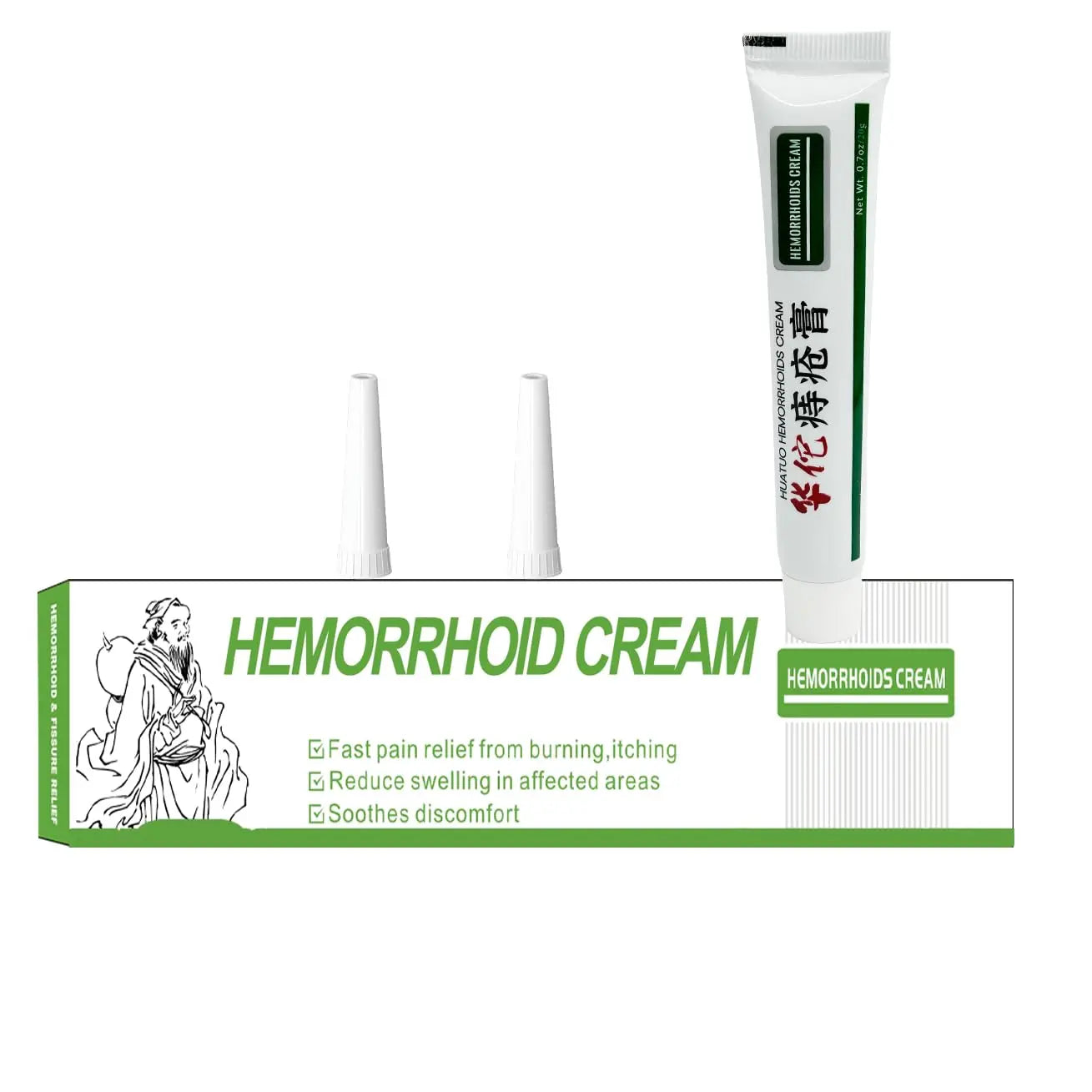 BONIORRI Hemorrhoid & Fissure Relief Ointment 20g Tube– Maximum Strength Hemorrhoid Cream, Herbs Fast Acting Ingredients. (0.7 oz Total) BONIORRIAu supplements