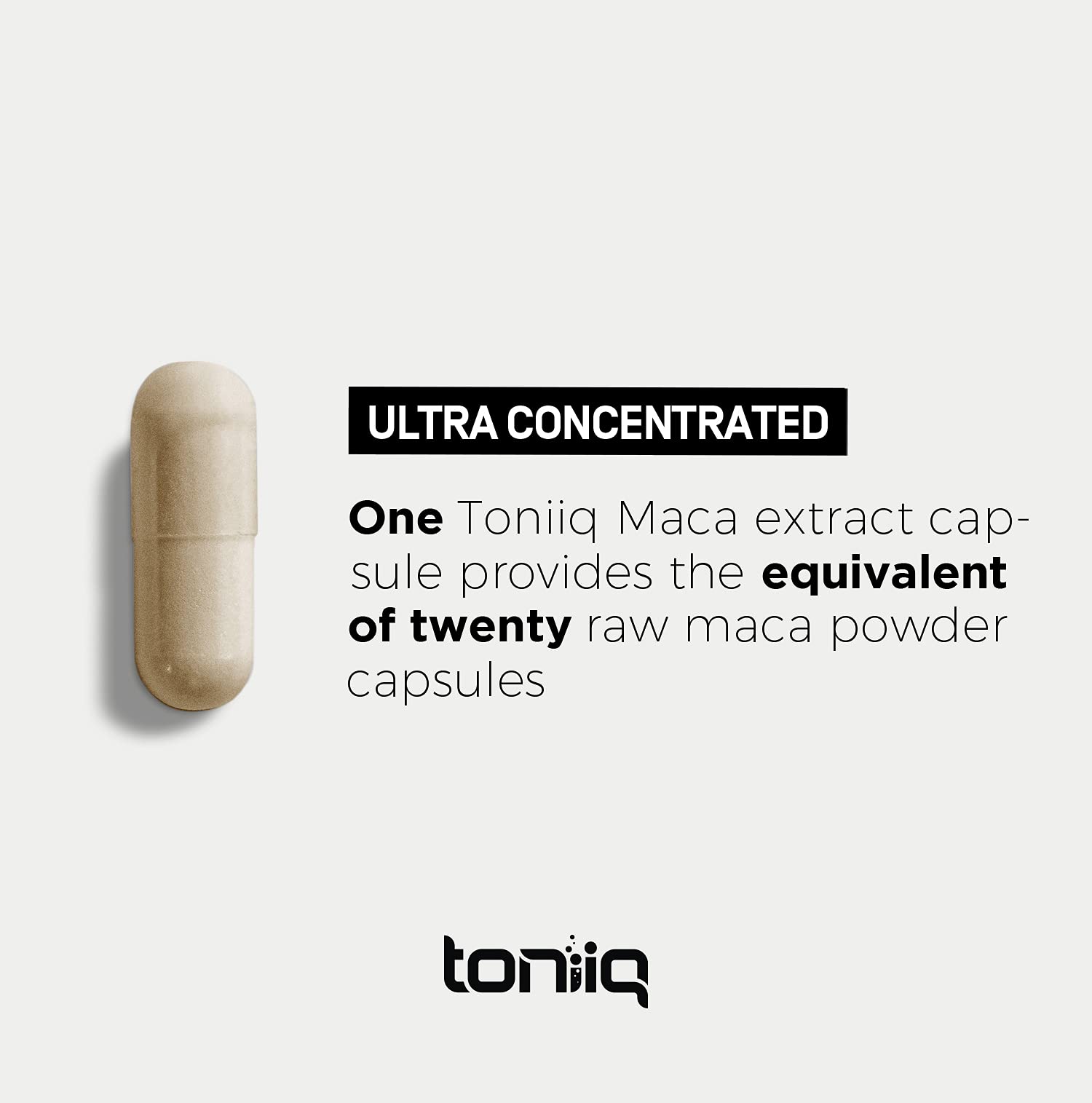 Toniiq 10,000mg 20x Concentrated Extract - Single Origin Wildcrafted Maca Root Capsules ToniiqUS supplements