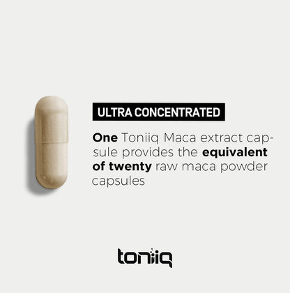 Toniiq 10,000mg 20x Concentrated Extract - Single Origin Wildcrafted Maca Root Capsules ToniiqUS supplements