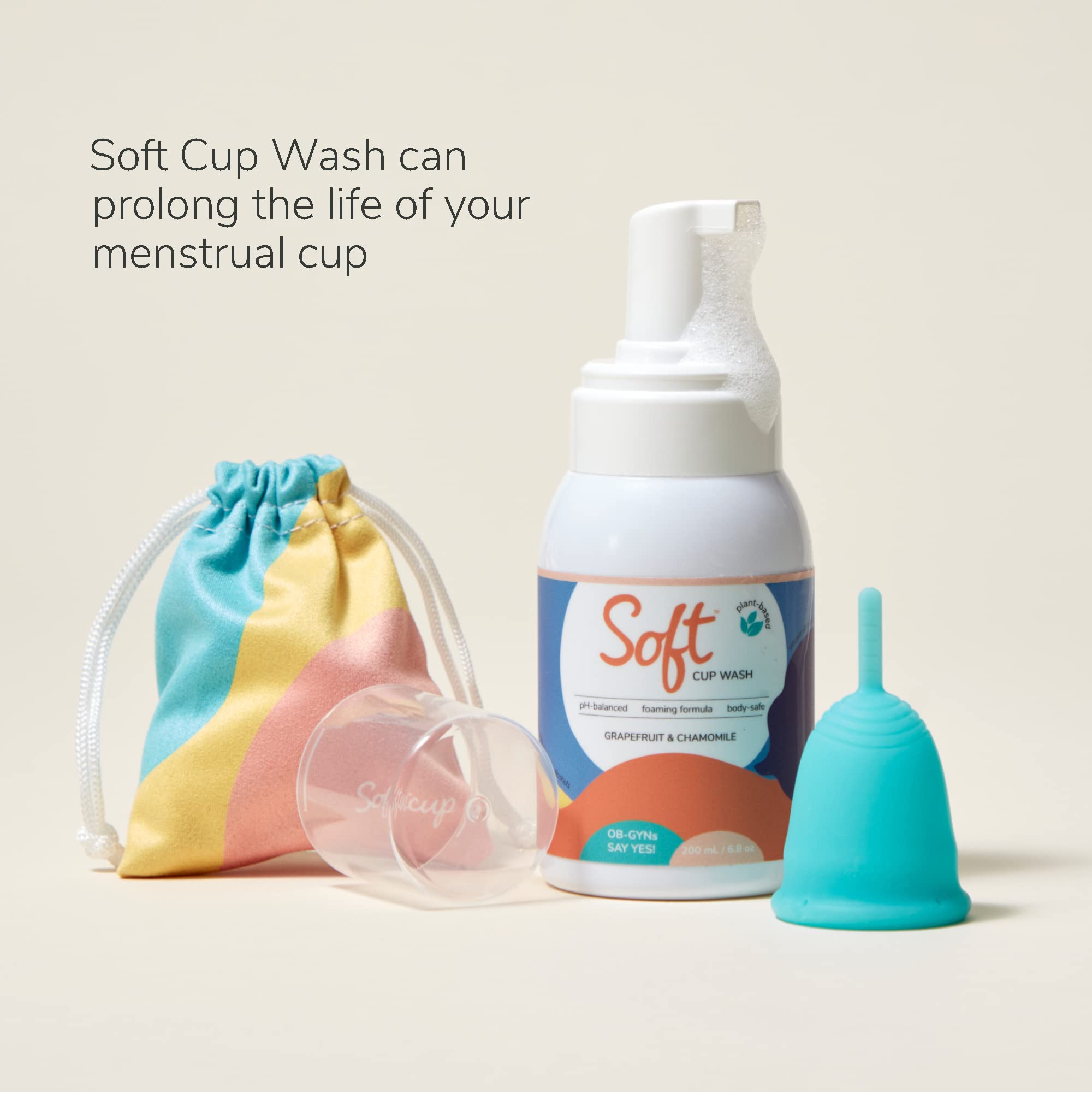 Soft Cup Wash | Menstrual Cup Cleanser for Silicone Period Cups | 6.8 oz | pH-Balanced SoftcupAu supplements