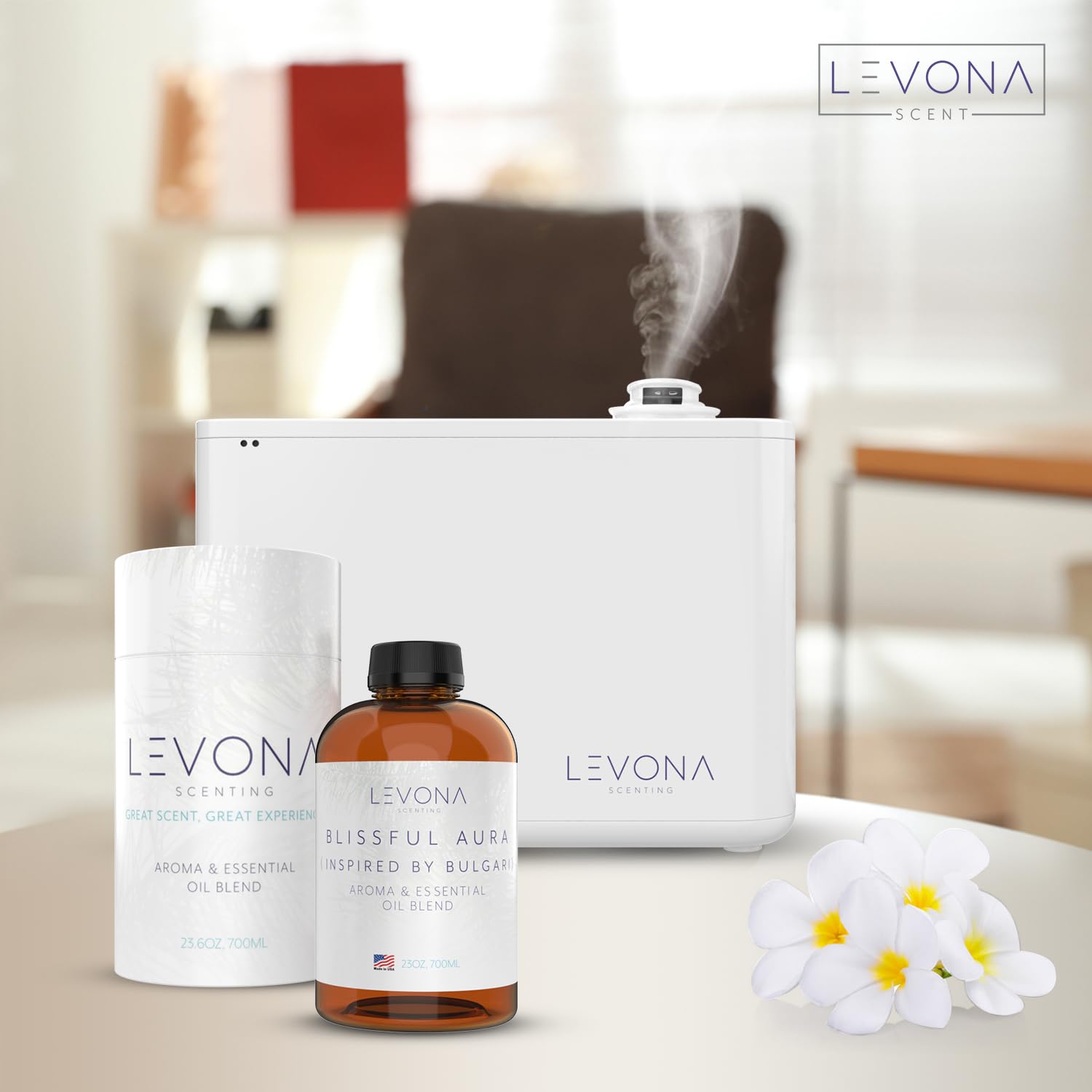 Levona Scent Essential Oils for Diffuser: Blissful Aura with Notes of Amber, Musk & Jasmine LEVONA SCENTAu supplements