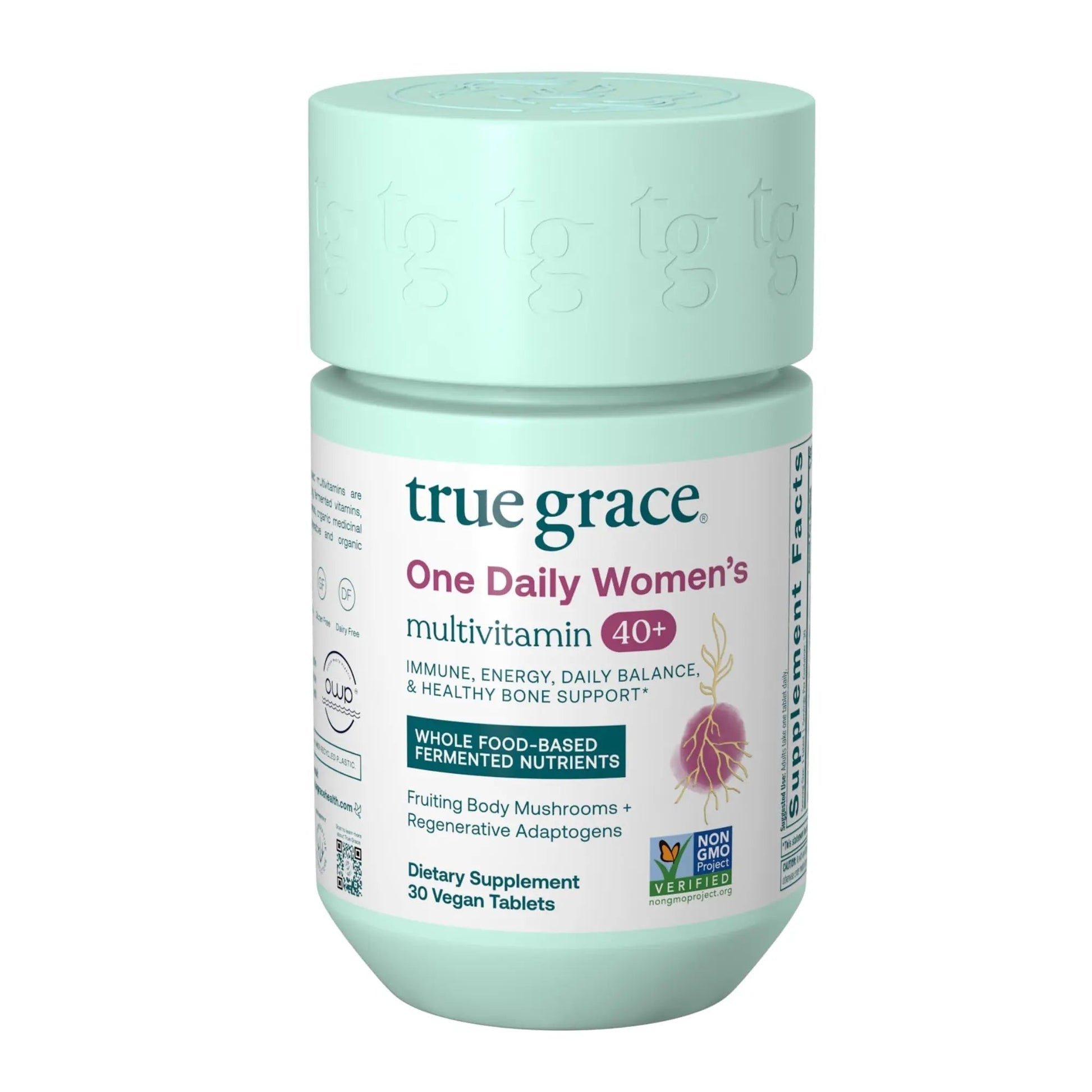 True Grace One Daily Women’s Multivitamin 40+ Fermented Minerals, Organic Adaptogens & Mushrooms Energy, Immune, Bone Support True GraceAu supplements
