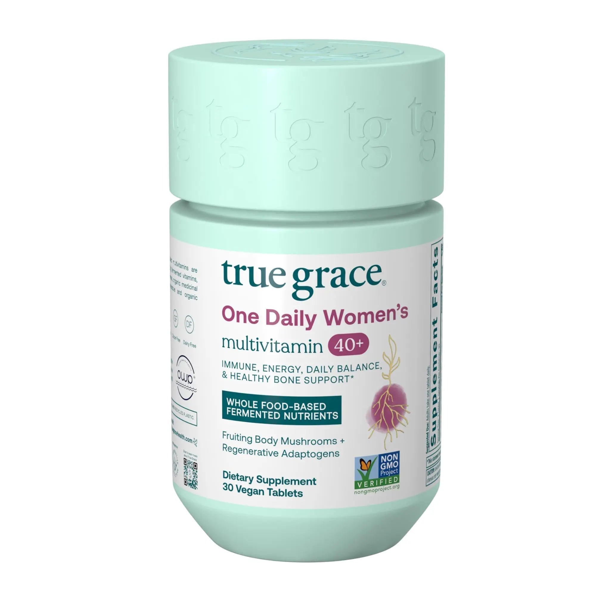 True Grace One Daily Women’s Multivitamin 40+ Fermented Minerals, Organic Adaptogens & Mushrooms Energy, Immune, Bone Support True GraceAu supplements