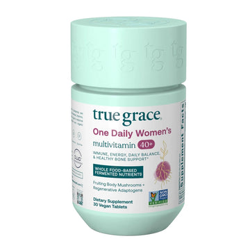 True Grace One Daily Women’s Multivitamin 40+ Fermented Minerals, Organic Adaptogens & Mushrooms Energy, Immune, Bone Support True GraceAu supplements