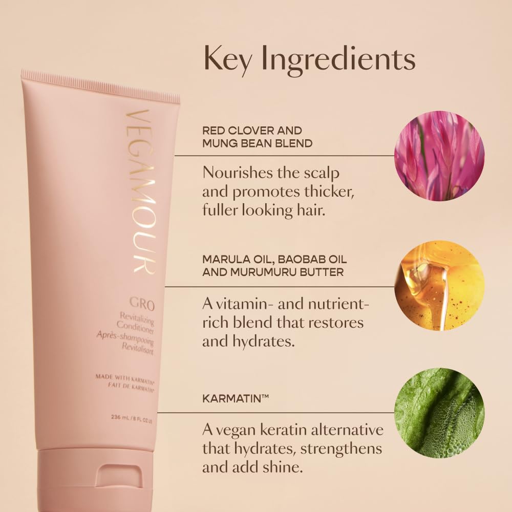 Vegamour Essentials Kit: Revitalizing Shampoo & Conditioner, Hair Serum, Weightless Repair Oil for All Hair Types VEGAMOURAu supplements