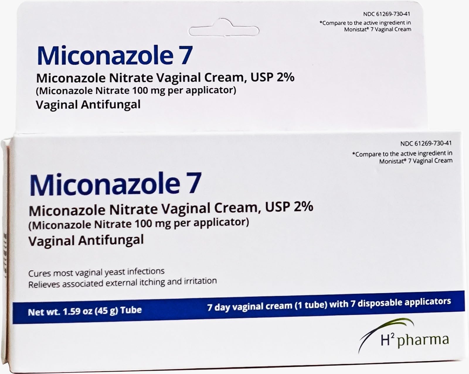 h2 pharma Miconazole 7 - Miconazole Nitrate Vaginal Cream, USP 2%, 1.59 oz Tube h2 pharmaAu supplements