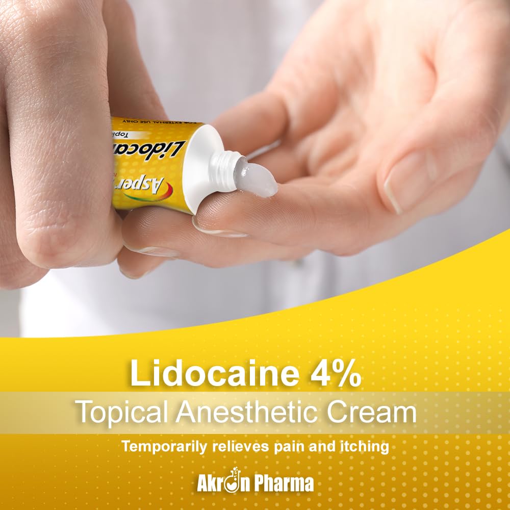 ASPERFLEX™ Lidocaine Pain Relief Cream 4% - Fast-Acting Numbing Cream for Muscle & Joint Pain, Arthritis, Backache, and More - 15G ASPERFLEXAu supplements