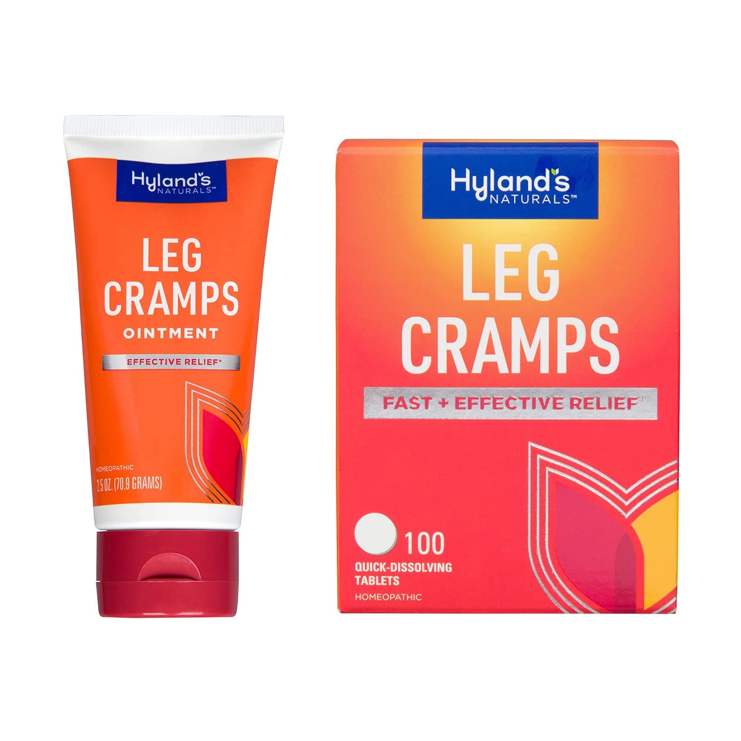 Bundle of Hyland's Leg Cramps Ointment, Arnica Pain Relief Gel, Natural Relief of Calf, Leg and Foot Cramp, 2.5 oz and Leg Cramp Tablets, 100 Count Hyland'sAu supplements