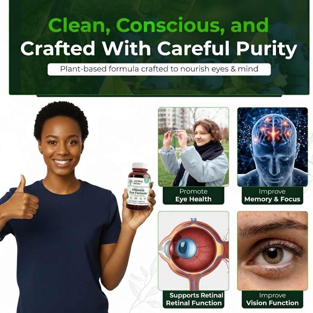 Natural Nutra Ultimate Eye Health Supplement - Bilberry & Blueberry Extract Blend for Day and Night Vision Support, Promotes Color Perception & Eye Clarity - Non-GMO, Vegan - 30 Capsules (Pack of 3) Natural NutraAu supplements