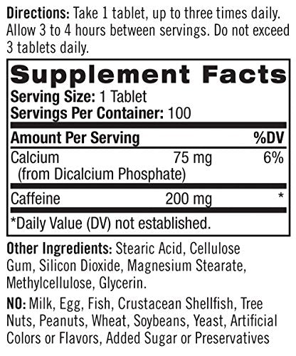 Natrol High Caffeine Tablets, Energy Support, Helps Enhance Endurance NatrolUS supplements