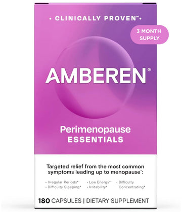 Amberen Perimenopause, Peri-Menopause Multi-Symptom Relief, Vitamin B, Vitamin E & Antioxidants Supplement, Helps Support Hormone Balance, Hot Flashes & Night Sweats, Supplements for Women, 180 Count AmberenAu supplements