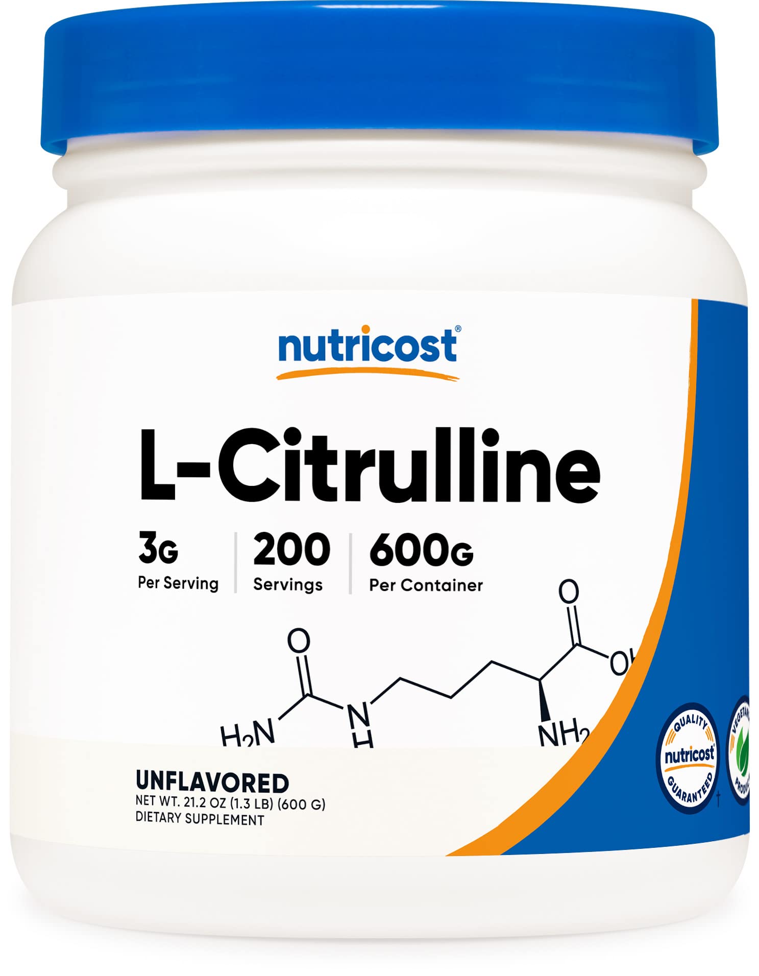 Nutricost Pure L-Citrulline (Base) Powder (600 Grams) NutricostAu supplements