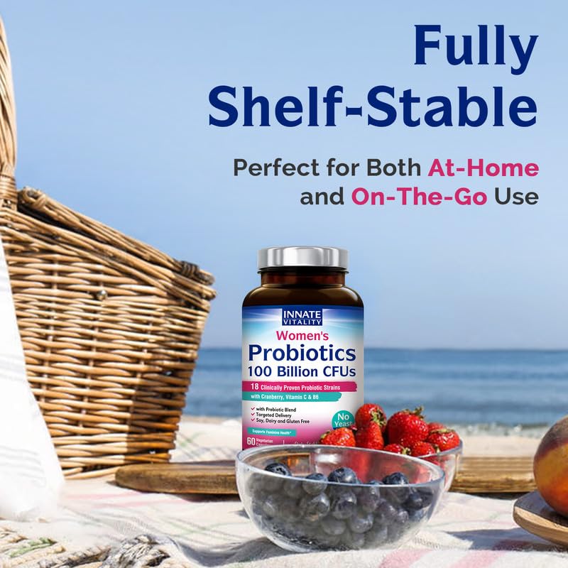 Innate Vitality Women’s Probiotics, 100 Billion CFUs 18 Strains, with Cranberry, Vitamin C Innate VitalityUS supplements