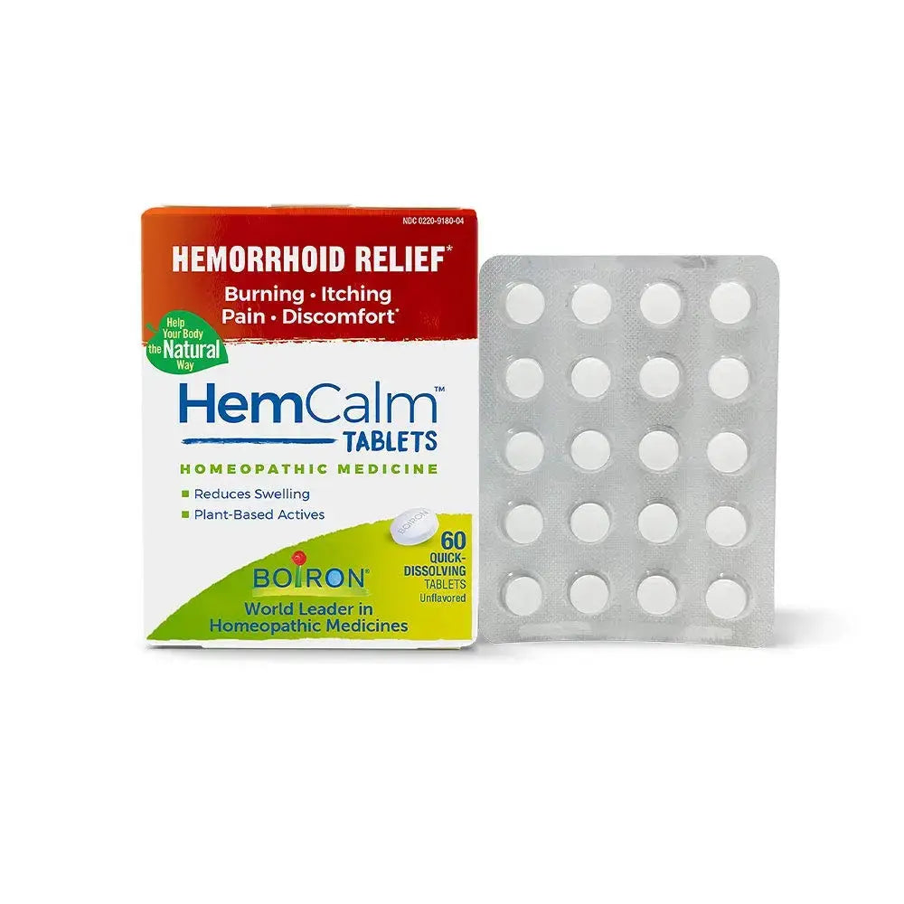 Boiron HemCalm Tablets for Hemorrhoid Relief of Pain, Itching, Swelling or Discomfort - 60 Count BoironAu supplements