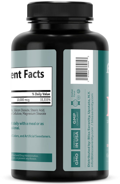 Bliss Serenity Biotin 10000mcg - Max Strength Biotin Supplement - Hair Skin and Nails Vitamins Bliss SerenityUS supplements