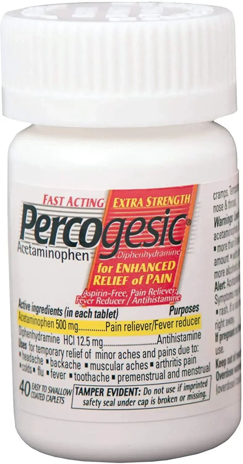 Percogesic Aspirin Free Pain Relief Tablets, Extra Strength, Acetaminophen and Diphenhydramine, 40 ct (Pack of 1) PercogesicAu supplements