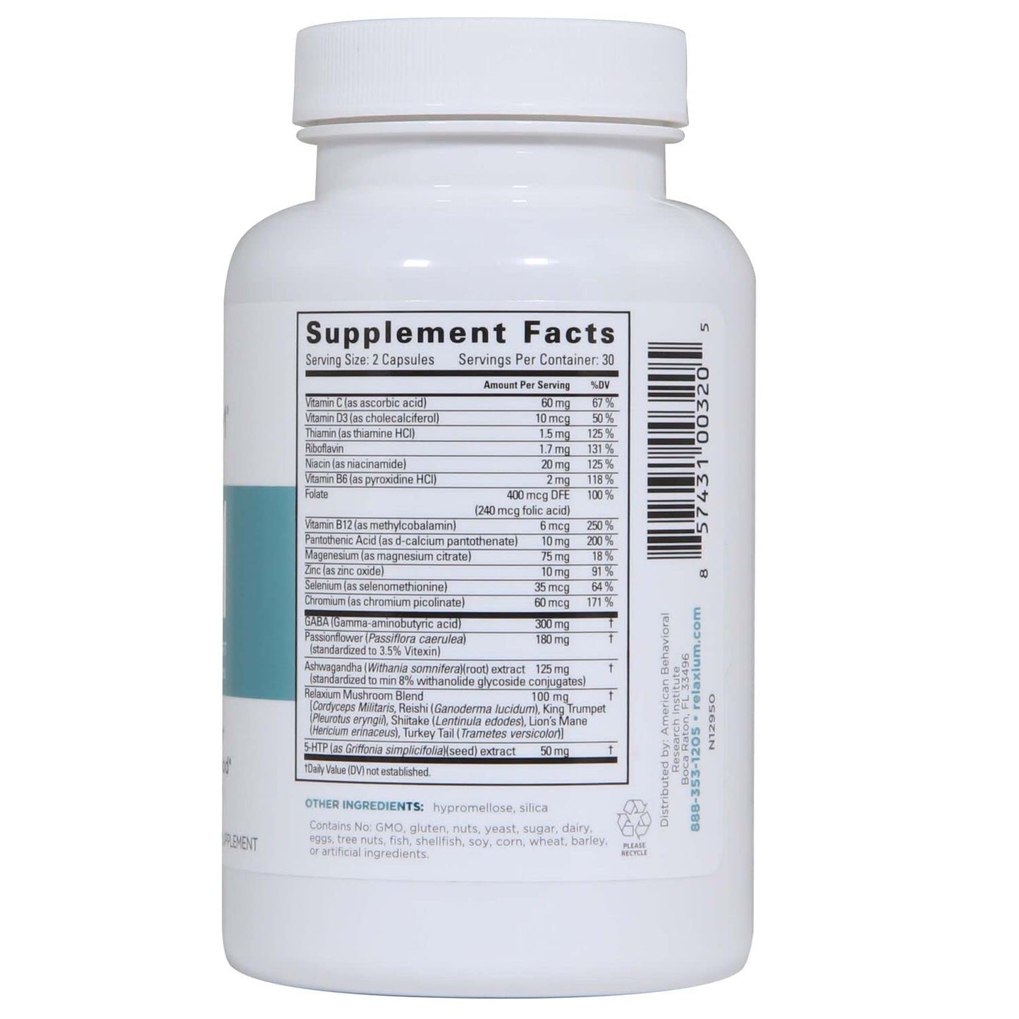 Relaxium Calm, Non-Habit Forming, Stress & Mood Support Supplement RelaxiumUS supplements