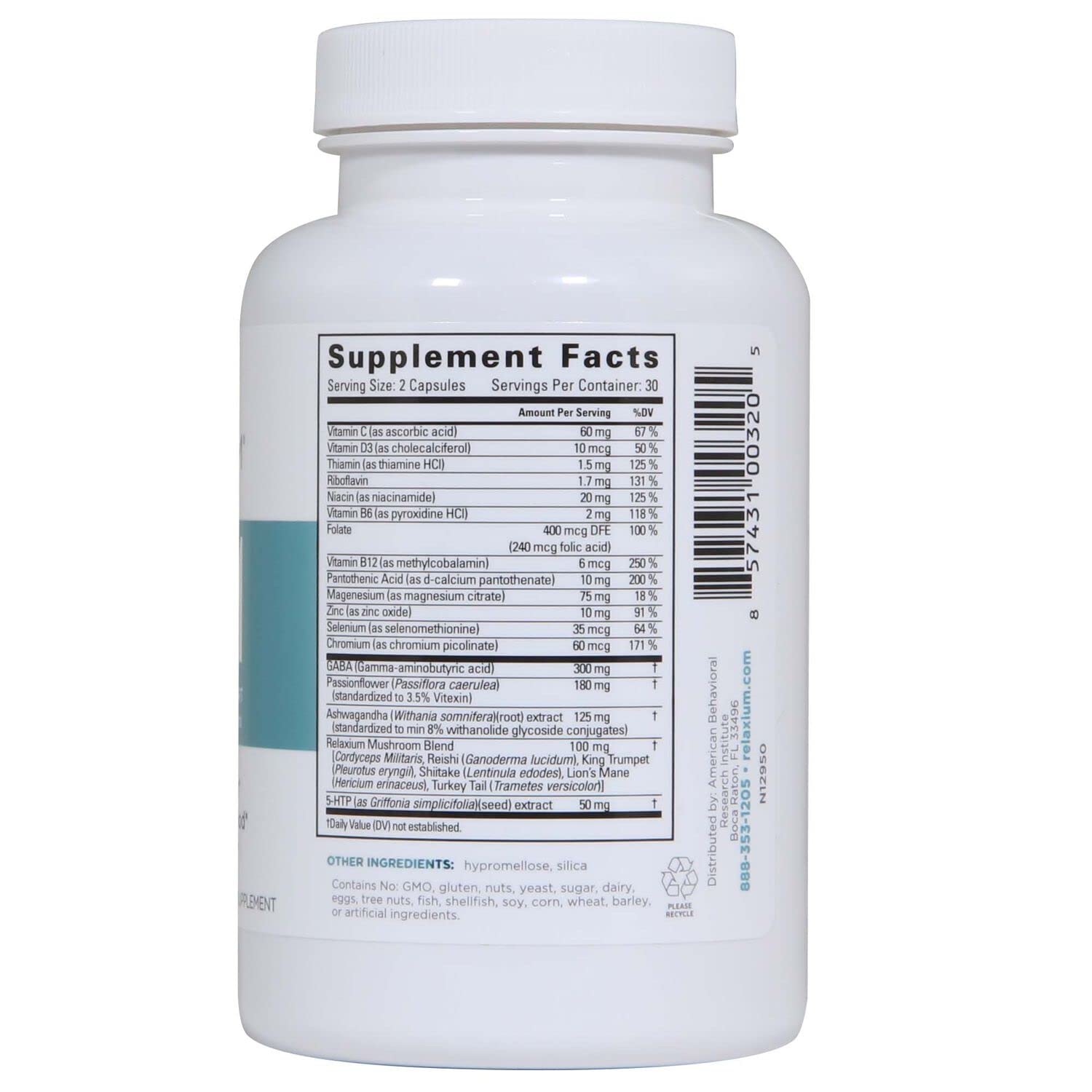 Relaxium Calm, Non-Habit Forming, Stress & Mood Support Supplement RelaxiumUS supplements