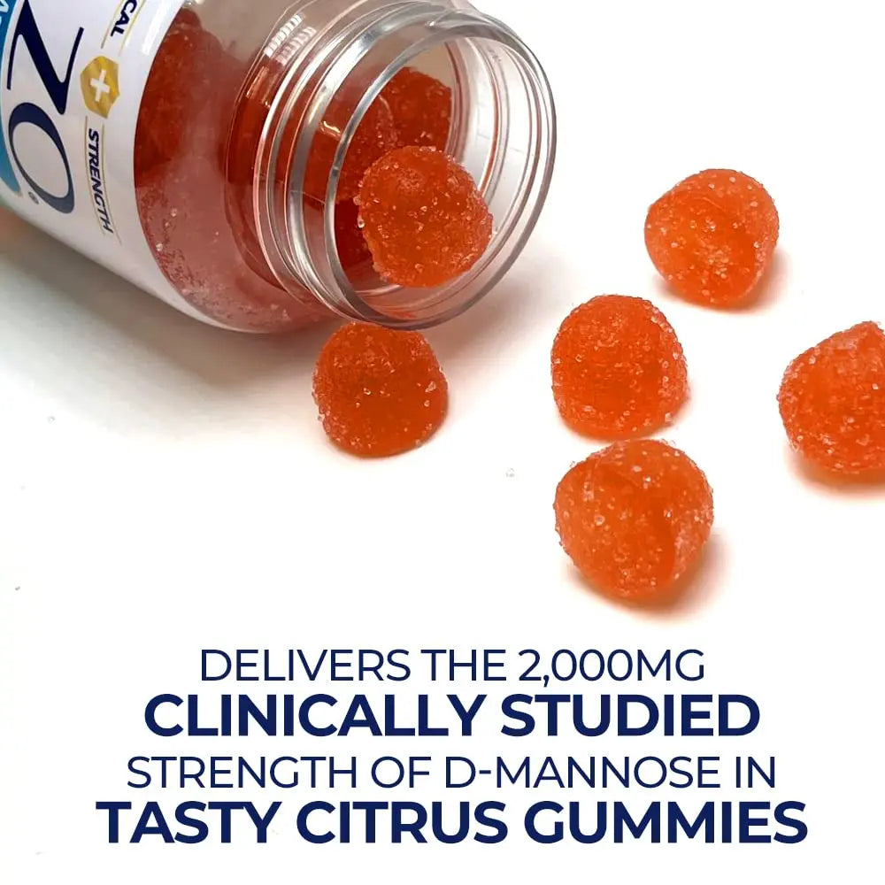 AZO D Mannose Urinary Tract Health Gummies, 40 Count, Clinical Strength 2000mg, Helps Cleanse, Flush & Protect, No.1 Pharmacist Recommended Brand, Vegan Tangy Citrus Blast Flavor, Non-GMO, Gluten Free AZOAu supplements