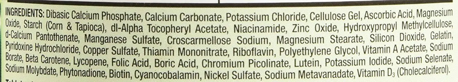 Kirkland Signature Adult 50+ Multi Vitamins & Minerals, 400 Tablets (2 Pack) KIRKLANDAu supplements
