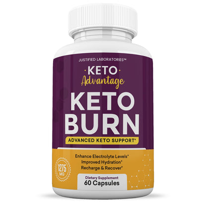 (2 Pack) Keto Advantage Keto Burn Pills 1275MG New & Improved Formula Contains Apple Justified LaboratoriesUS supplements
