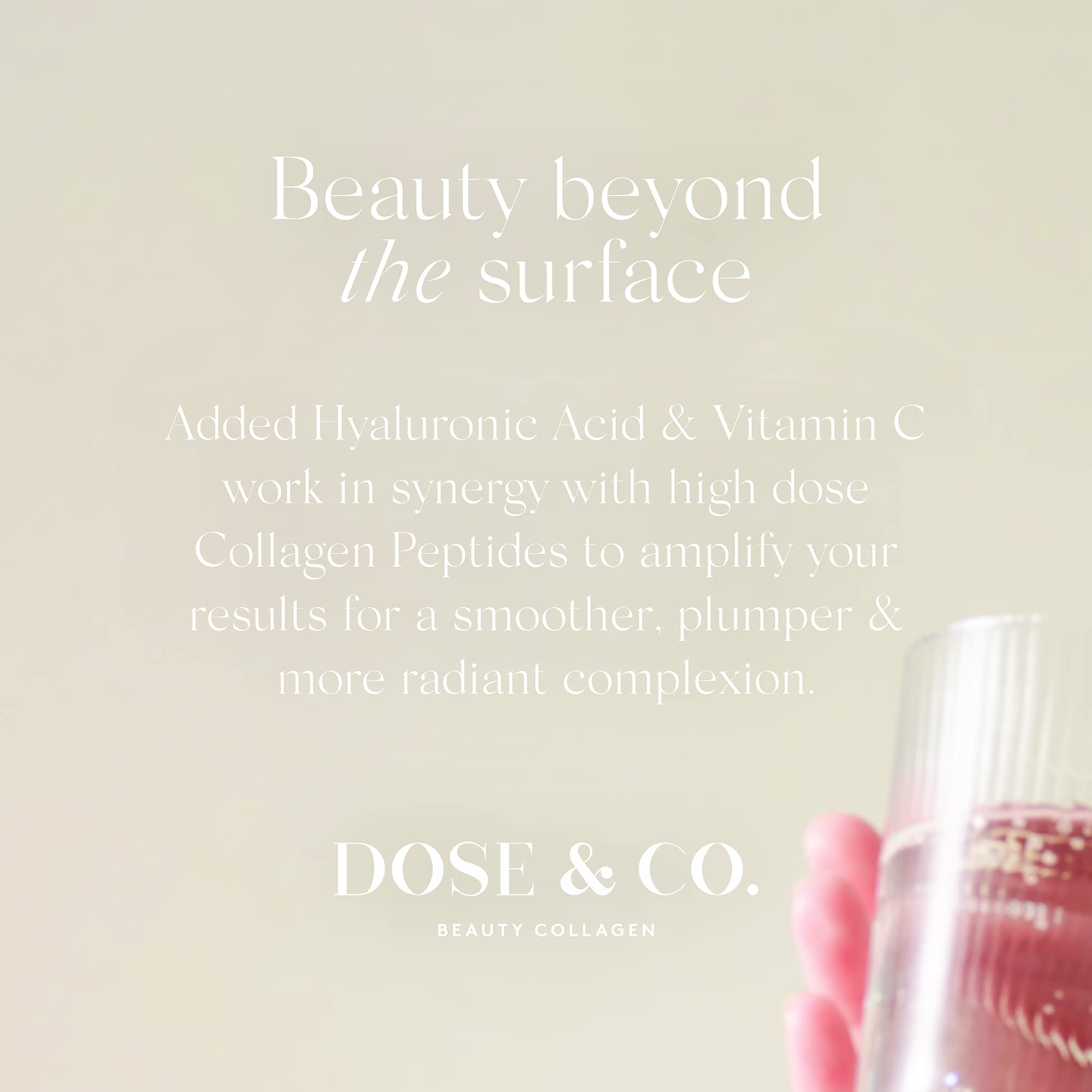 Dose & Co Beauty Collagen with Hyaluronic Acid and Vitamin C, Unflavoured - 255g Powder Supplement DOSE & COAu supplements