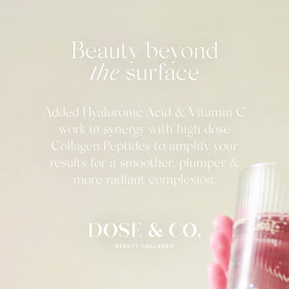 Dose & Co Beauty Collagen with Hyaluronic Acid and Vitamin C, Unflavoured - 255g Powder Supplement DOSE & COUS supplements