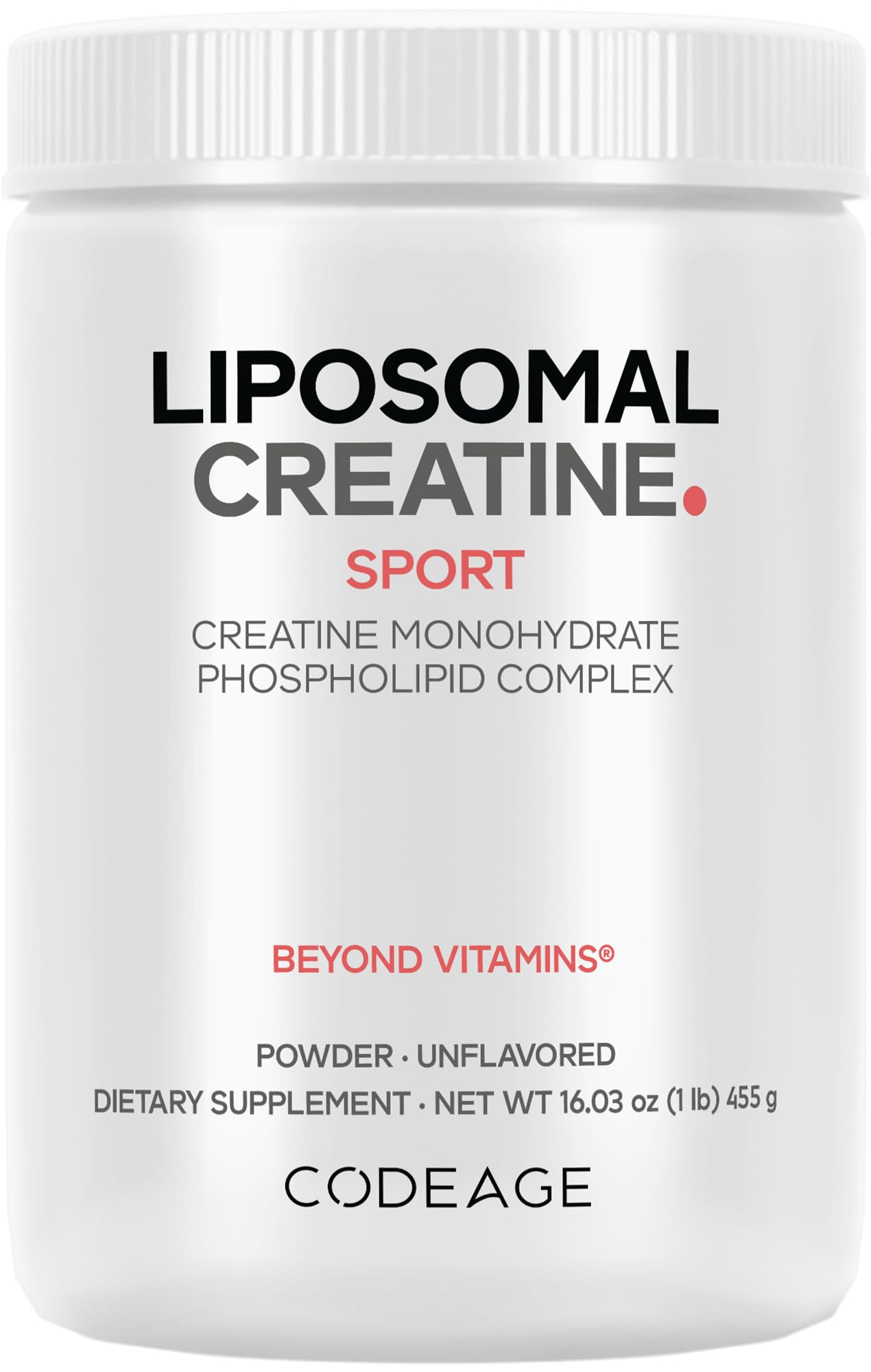 Codeage Liposomal Creatine Powder Supplement - 3-Month Supply - 5000mg Creatine Monohydrate Pre Workout & Post Workouts - Unflavored Creatine, Pure Creatine Powder, Creatinine for Sports - 90 Servings CodeageAu supplements