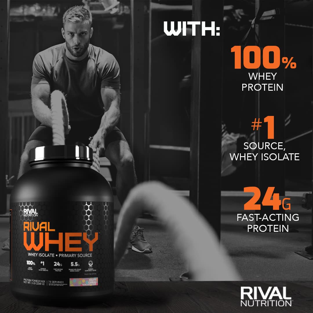 Rivalus Rivalwhey – Fruity Cereal 2lb - 100% Whey Protein, Whey Protein Isolate Primary RivalusUS supplements