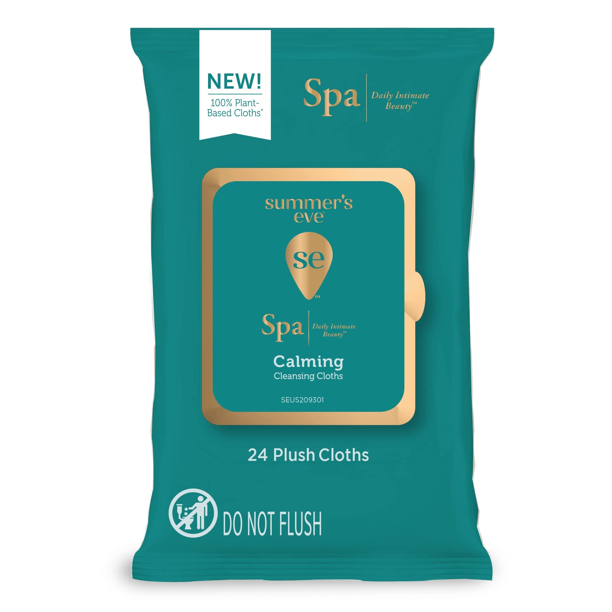 Summer's Eve Spa Calming Chamomile Feminine Wipes, 100% Plant Based*, pH balanced Plush Cloths Summer's EveAu supplements