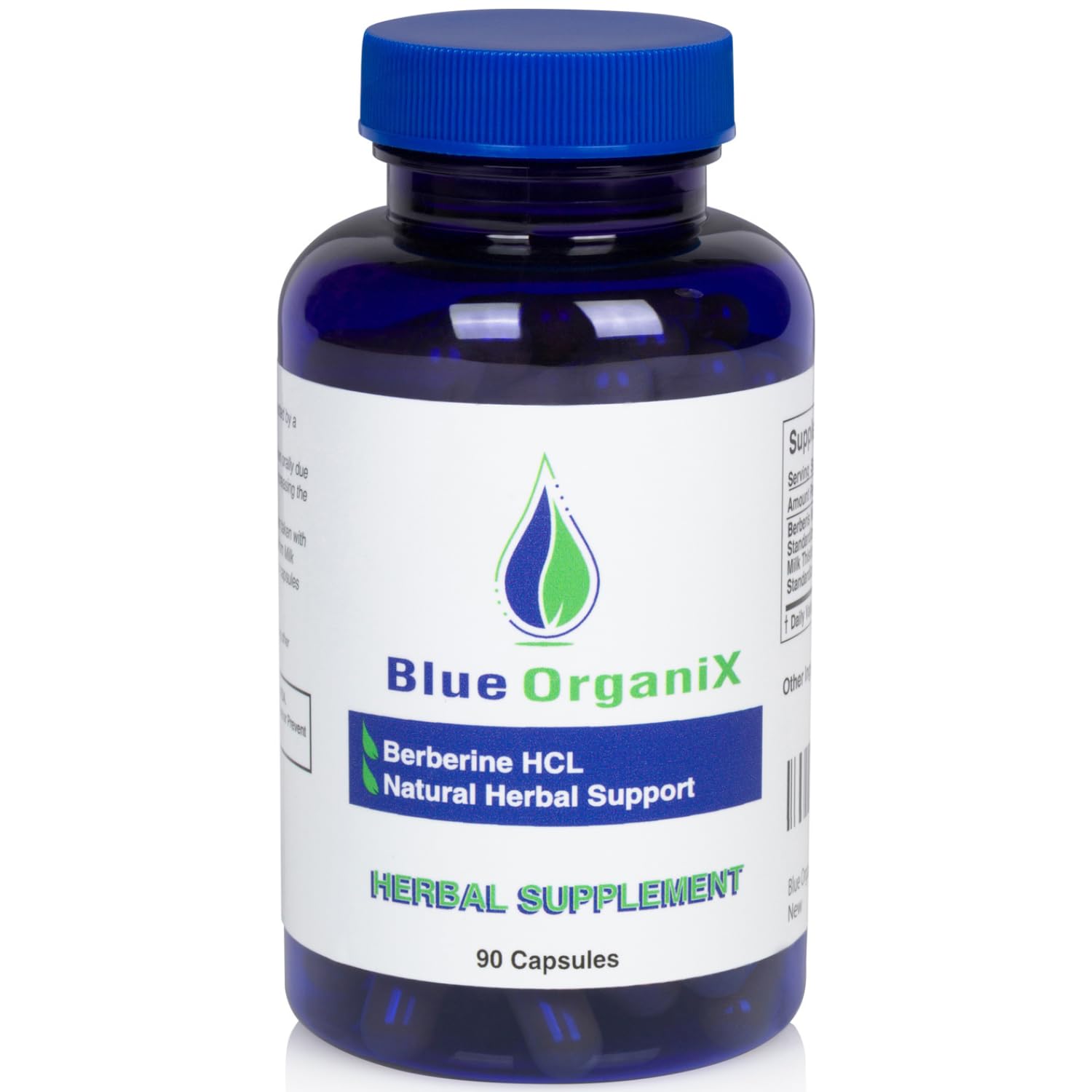 Blue Organix Berberine 500mg Formula HCL Complex Supplement with Silymarin Blue OrganixUS supplements
