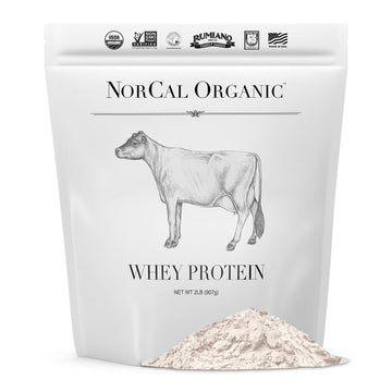 NorCal Organic Unflavored Whey Protein - 2lbs Bulk | 100% Grass-Fed, USDA Certified NorCal OrganicUS supplements